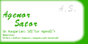 agenor sator business card